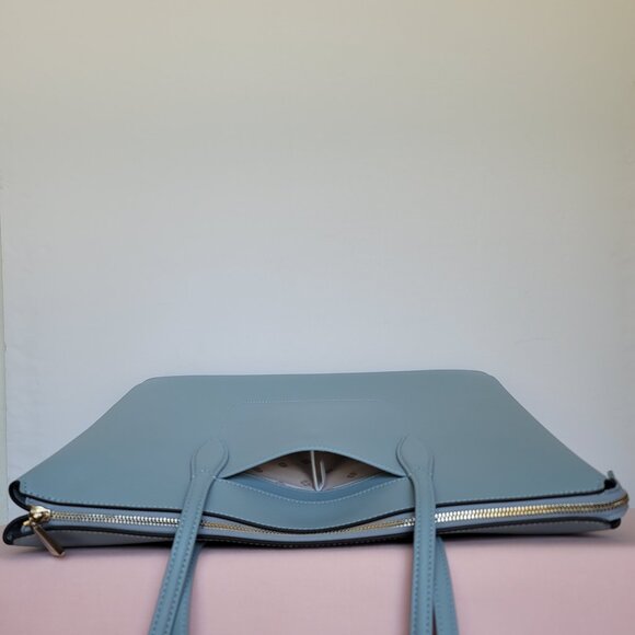 KATE SPADE All Day Crossgrain Leather Top-zip Large Tote- Ocean Beach color πβ - Picture 7 of 16